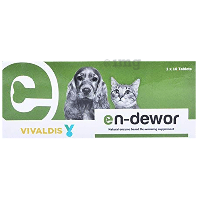 Vivaldis Endewor Natural Enzyme & Probiotic Based De-Worming Supplment Tablet