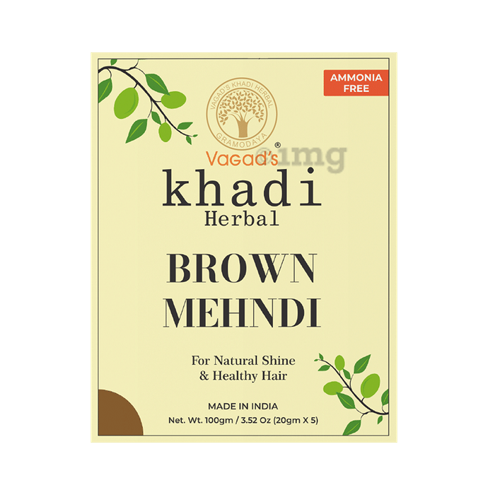 Vagad's Khadi Herbal Mehndi Powder Brown Buy box of 100 gm Powder at