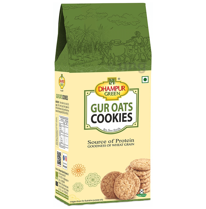 Dhampur Green Gur Oats Cookie
