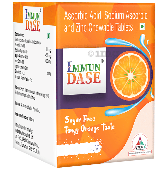 Immun Dase Chewable Tablet Tangy Orange Sugar Free