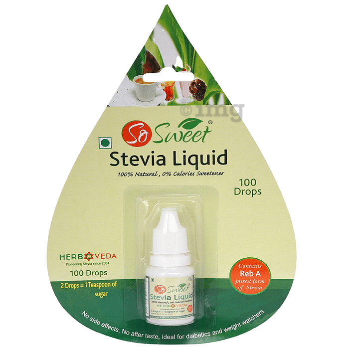 So Sweet Stevia Natural Sweetener for Diabetics | Zero Calorie | Liquid Drop