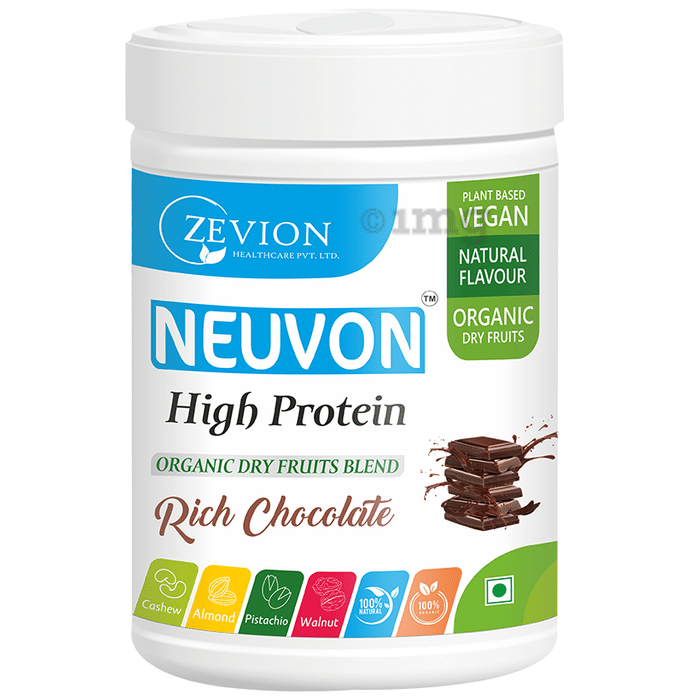 Neuvon High Protein Organic Dry Fruits Blend Powder Rich Chocolate