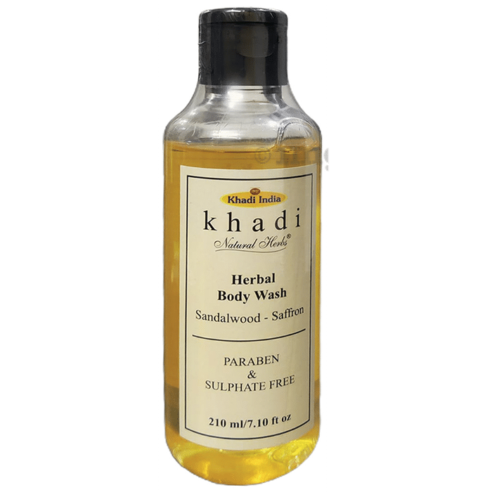 Khadi Natural Herbs Herbal Body Wash Sandalwood-Saffron Paraben & Sulphate Free