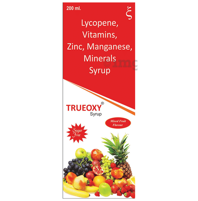 Trueoxy Syrup Mixed fruit flavour Sugar Free