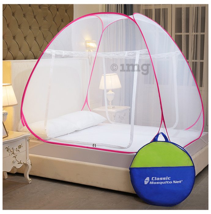 Classic Strong 30GSM Polyster Mosquito Net King Pink