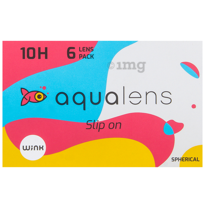 Aqualens 10H Monthly Disposable Contact Lens with UV Protection Optical Power -3.25 Transparent Spherical