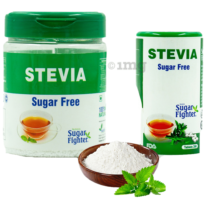 Sugar Fighter Stevia Sugar Free Powder 200gm and Stevia Sugar Free 200 Tablet