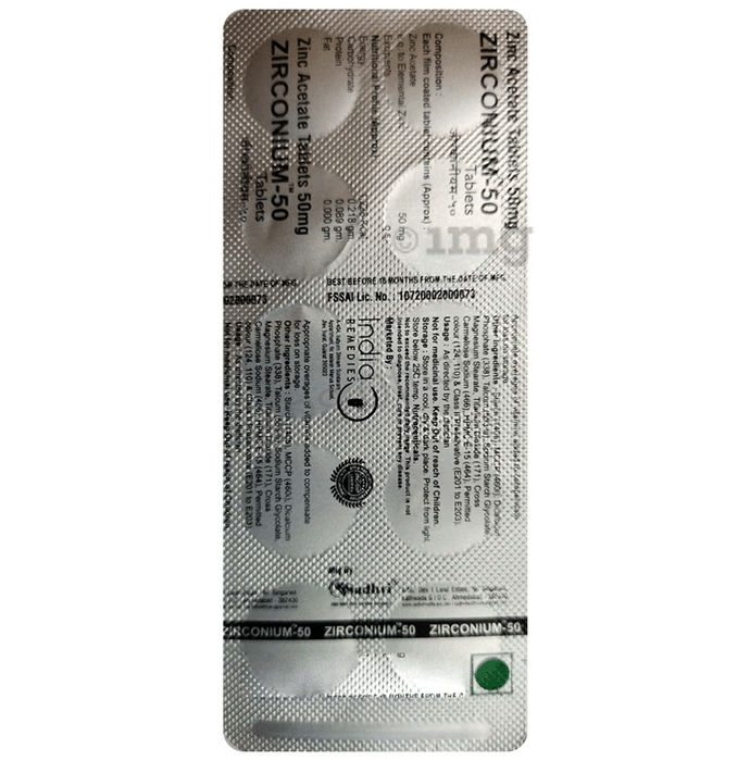 Zirconium 50 Tablet