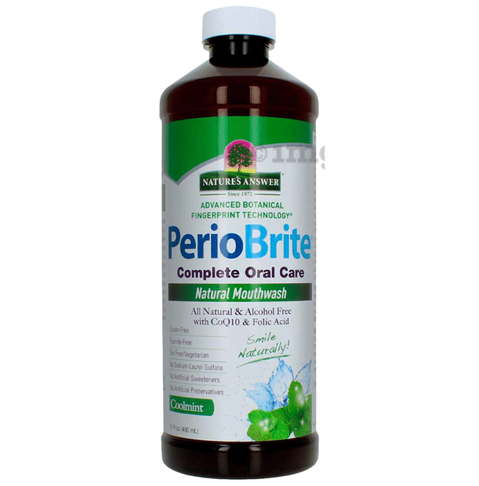 Nature's Answer Perio Brite Natural Mouth Wash Cool Mint Alcohol Free
