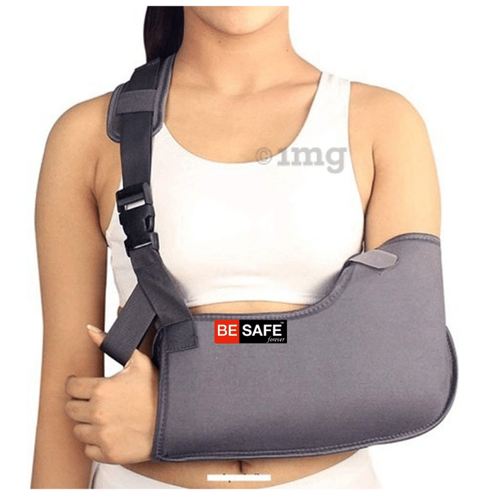 Be Safe Forever Arm Sling Brace For Fracture Medium Grey
