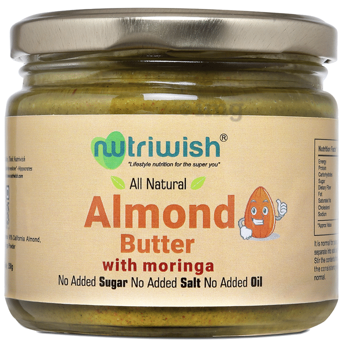 Nutriwish All Natural Almond Butter with Moringa