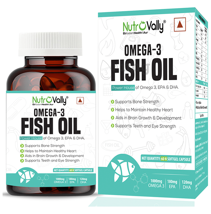 Nutrovally Omega 3 Fish Oil Softgel Capsule