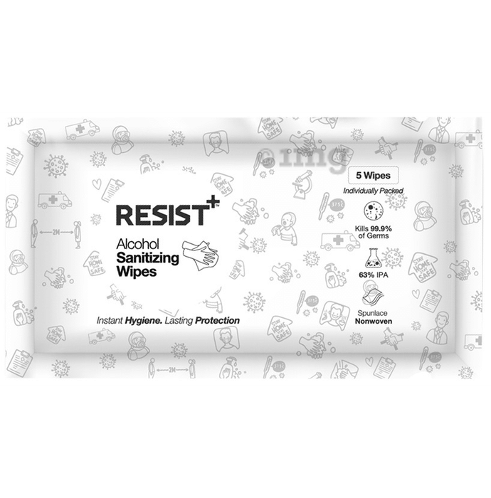 Resist+ Alcohol Sanitizing Wipes (5 Each)