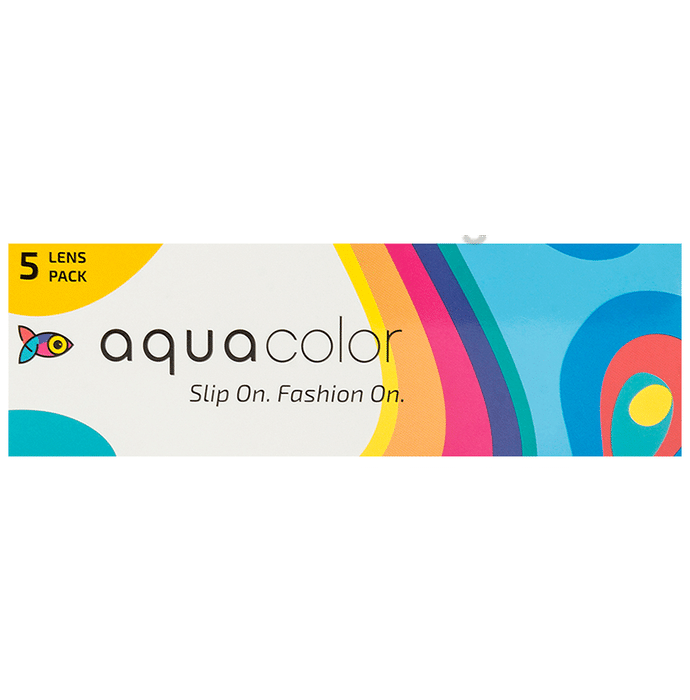 Aquacolor Daily Disposable Colored Contact Lens with UV Protection Optical Power -2.5 Icy Blue