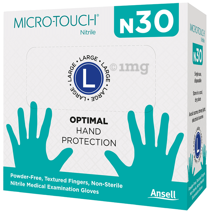 Ansell Micro-Touch N30 Nitrile Gloves (30 Each) Large