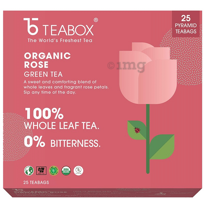Teabox Organic Rose Green Tea Bag (2gm Each)