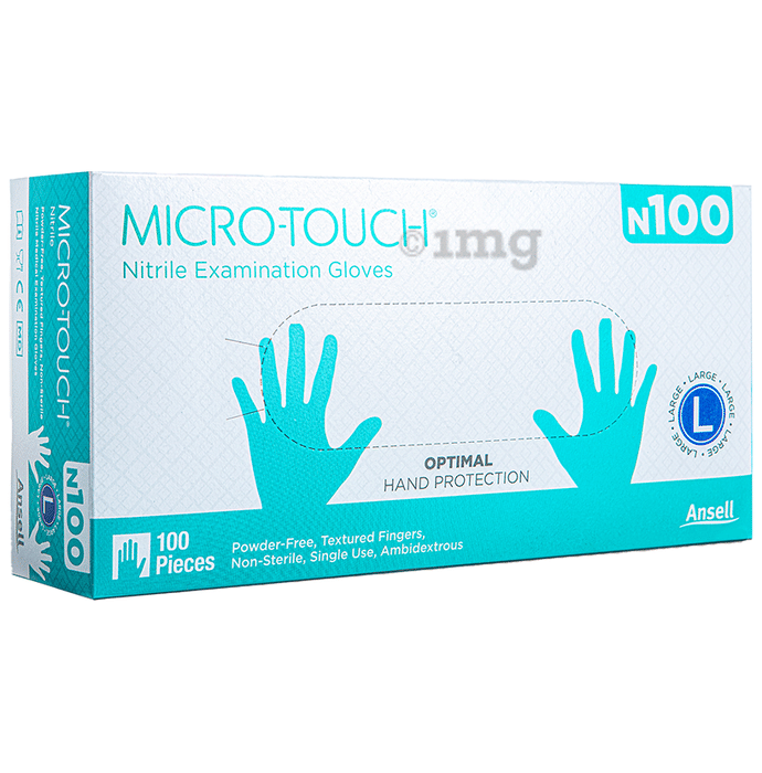 Ansell N 100 Micro-Touch Nitrile Examination Glove Large
