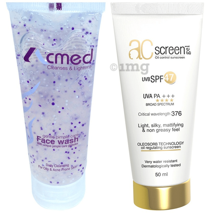 Ethicare Remedies Combo Pack of Acmed Face Wash 70gm & AC Oil Control Sunscreen Gel 50ml