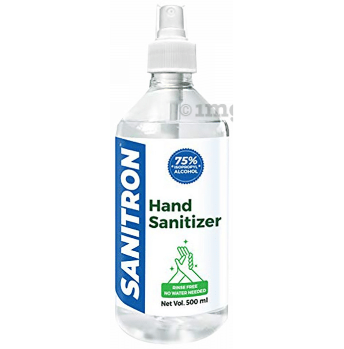 Sanitron 75% Isopropyl Alcohol Hand Sanitizer Spray (500ml Each)