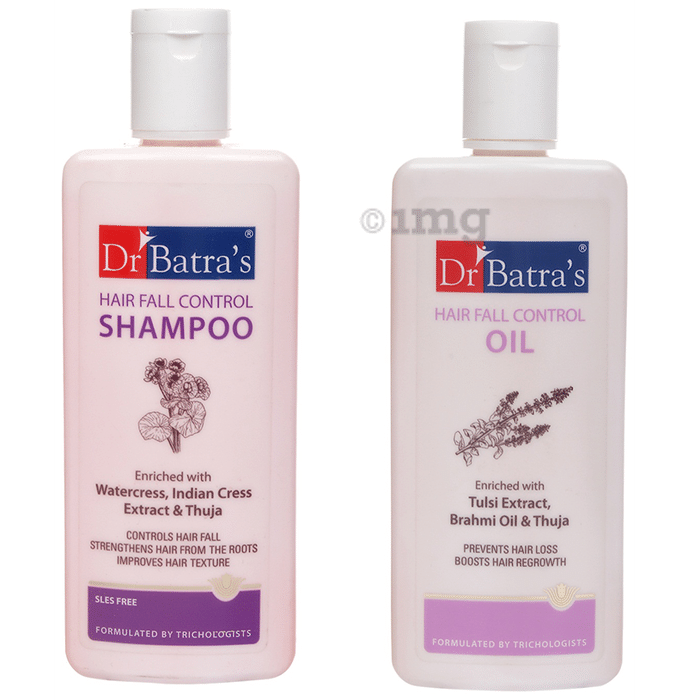 Dr Batra's Combo Pack of Hair Fall Control Shampoo and Hair Fall Control Oil (200ml Each)
