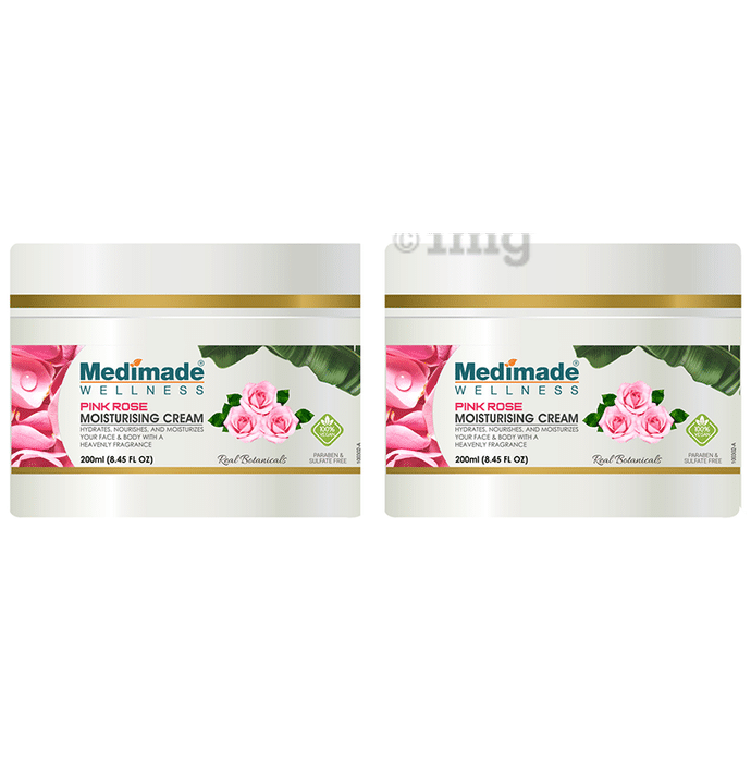 Medimade Wellness Pink Rose Moisturising Cream (200ml Each)