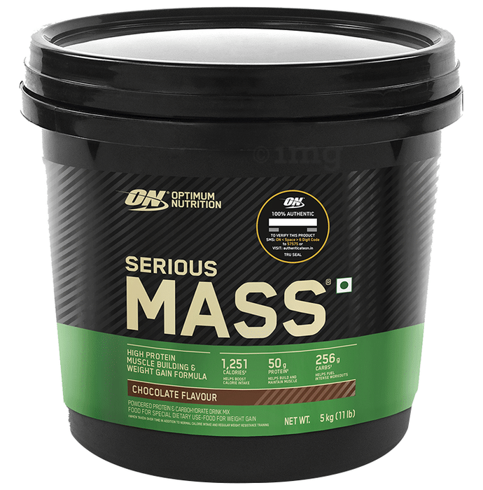 Optimum Nutrition (ON) Serious Mass High Protein for Weight Gain & Muscle Building | Flavour Powder Chocolate