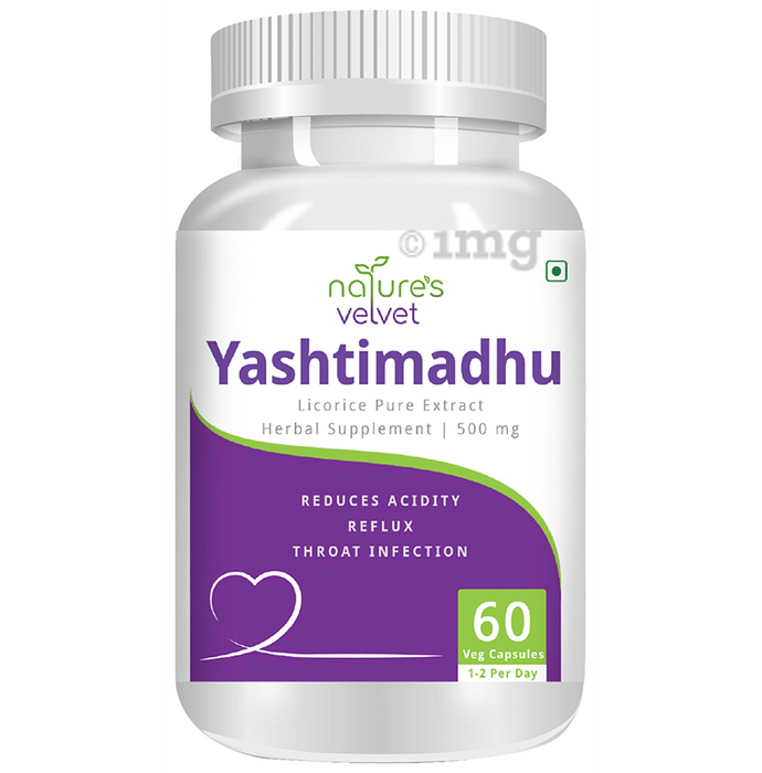 Nature's Velvet Yashtimadhu Pure Extract 500mg Capsule