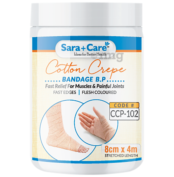 Sara+Care CCP 102 Cotton Crepe Bandage 8cm