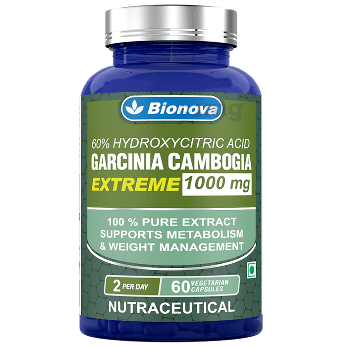Bionova Garcinia Cambogia 60% HCA 1000mg for Weight Loss Capsule