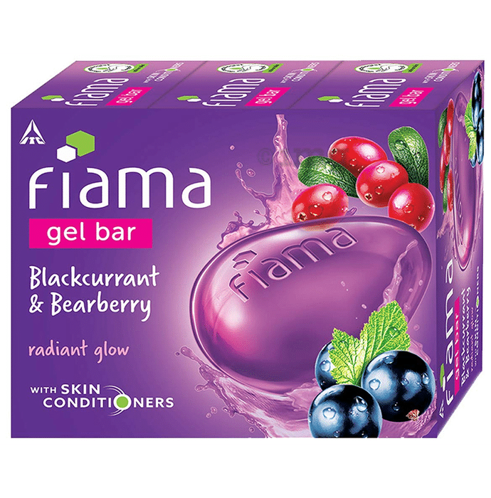 Fiama Gel Bar (125gm Each) Blackcurrant & Bearberry