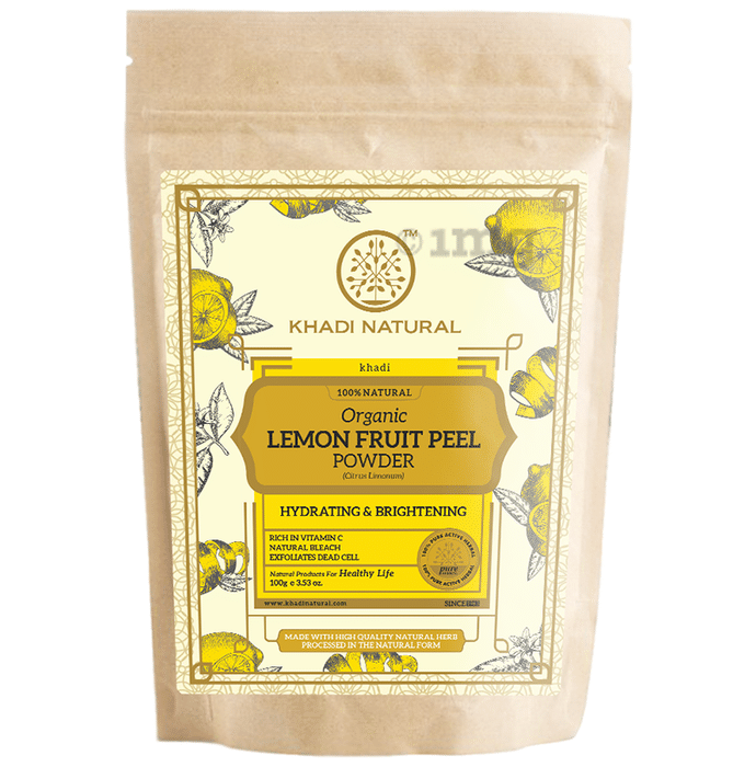Khadi Naturals Organic Lemon Fruit Peel Powder