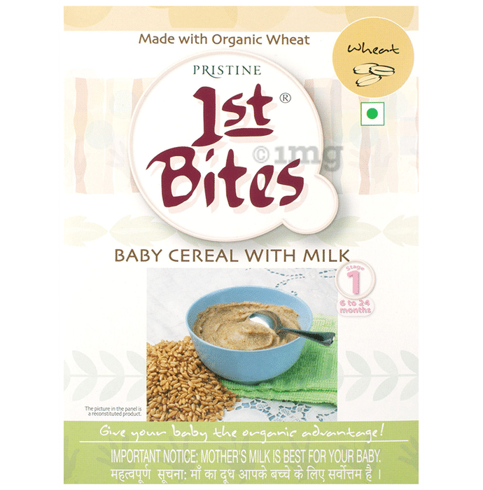 Pristine 1st Bites (6 Months - 24 Months) Stage-1 Baby Cereal with Milk | Wheat