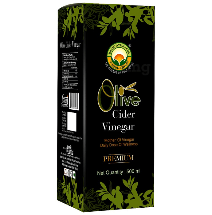 Basic Ayurveda Olive Cider Vinegar with the Mother | Unfiltered & Unpasteurized