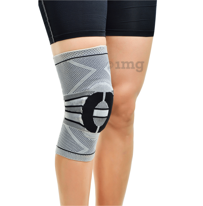 Dyna 3D Knitted Knee Cap Small Black Right