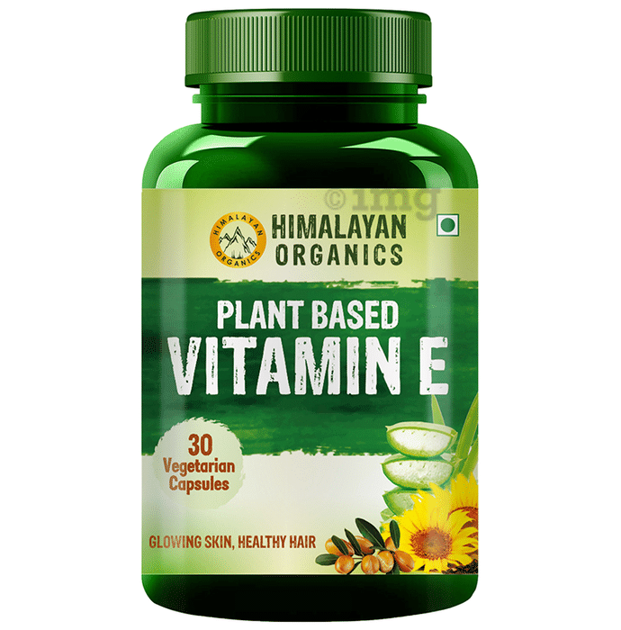 Himalayan Organics Plant Based Vitamin E | Vegetarian Capsule for Skin & Healthy Hair