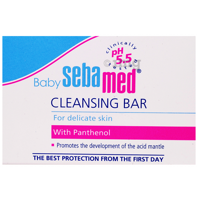 Sebamed Baby Cleansing Bar|pH 5.5 |Newborn bathing|Soap Free|Tear Free|