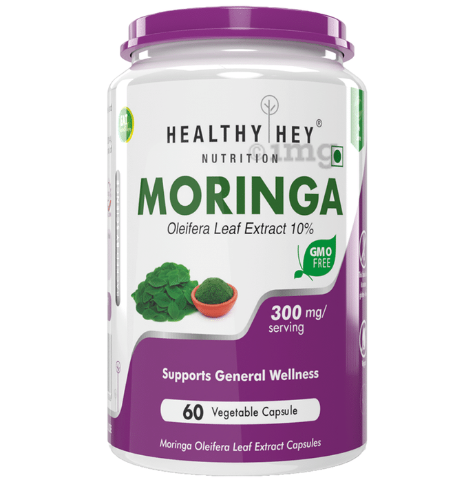 HealthyHey Moringa 300mg Vegetable Capsule