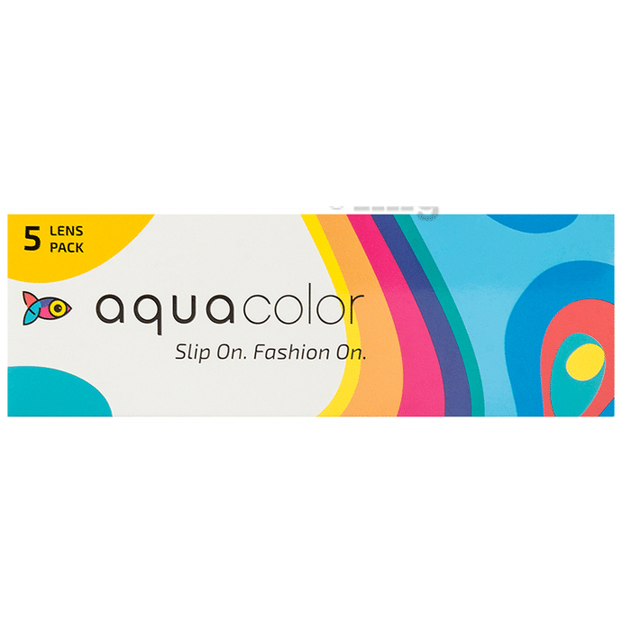 Aquacolor Daily Disposable Colored Contact Lens with UV Protection Optical Power -4 Icy Blue