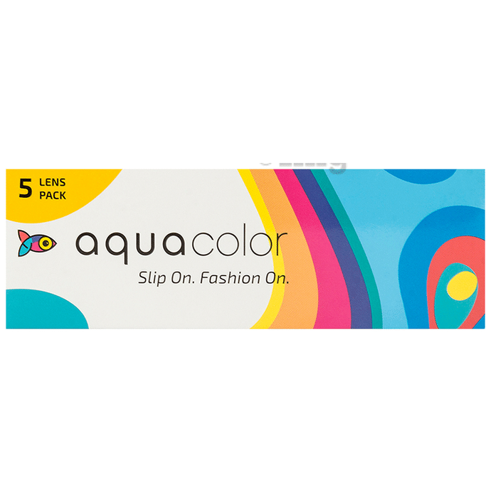 Aquacolor Daily Disposable Colored Contact Lens with UV Protection Optical Power -4 Icy Blue