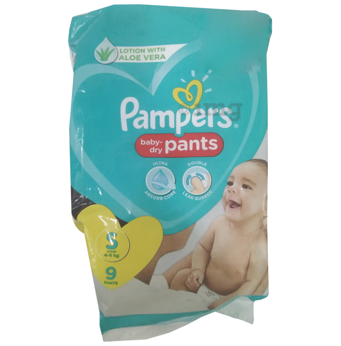 Pampers Baby-Dry Pants Diaper Small Lotion with Aloe Vera