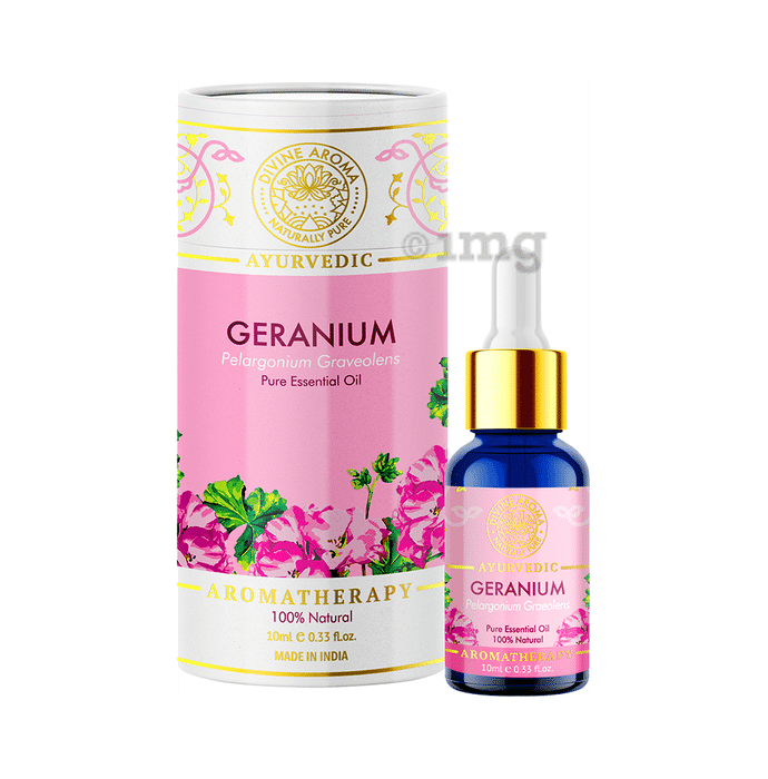 Divine Aroma Ayurvedic 100% Natural Pure Essential Oil Geranium