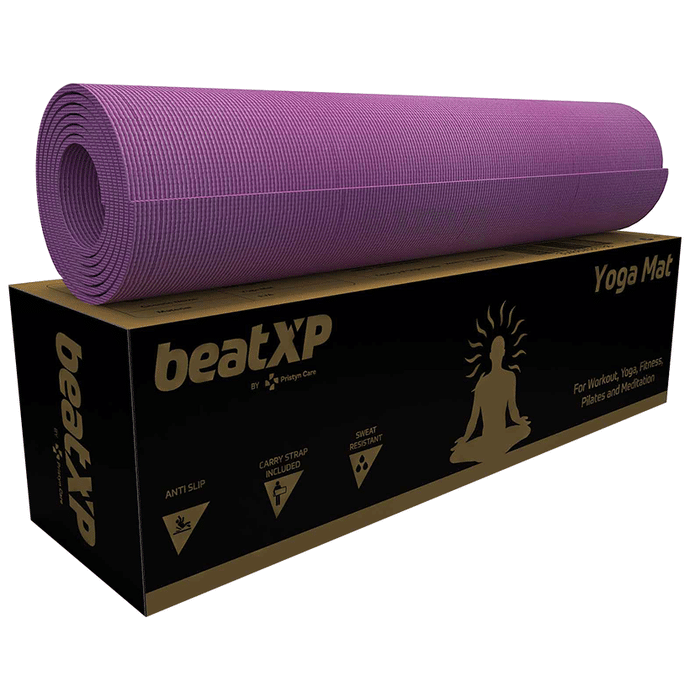 beatXP Pro Grip Yoga Mat Purple 4mm GHVMEDFIT064