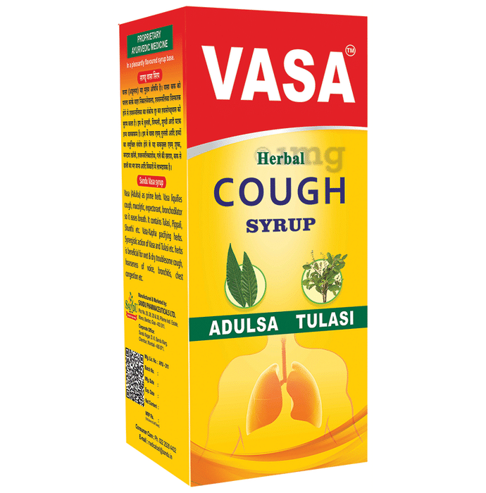 Sandu Vasa Herbal Cough Syrup with Adulsa & Tulsi