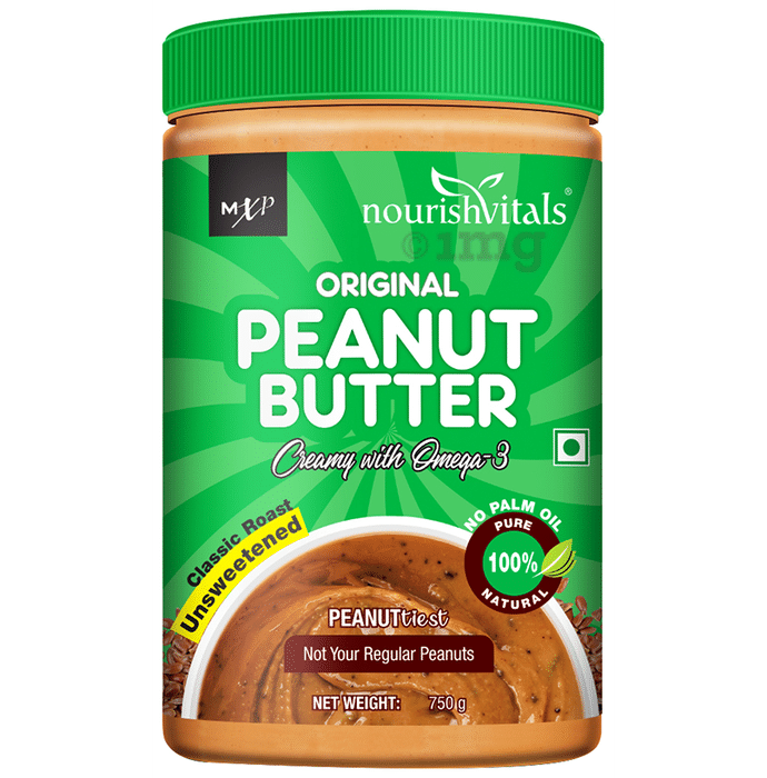 NourishVitals Original Peanut Butter Creamy with Omega-3