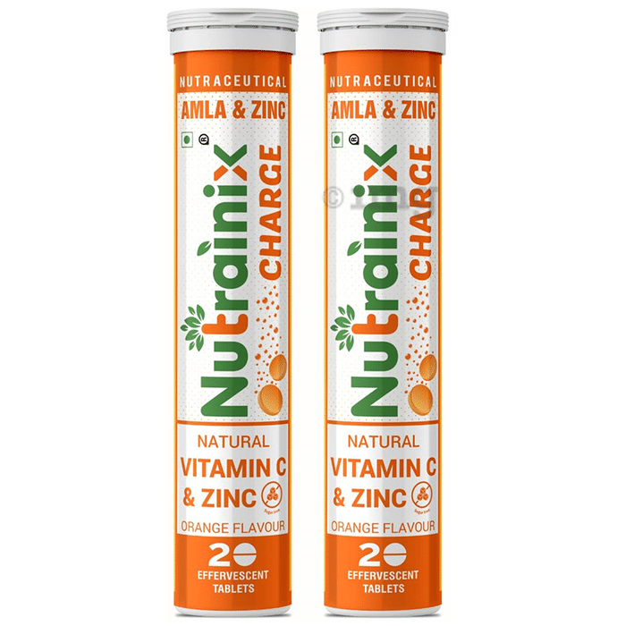 Nutrainix Charge Natural Vitamin C & Zinc Effervescent Tablet (20 Each)