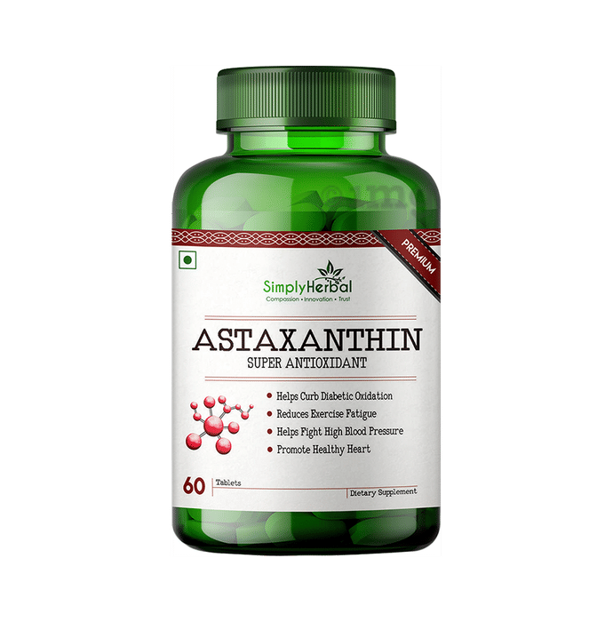 Simply Herbal Astaxanthin Tablet Buy bottle of 60 tablets at best
