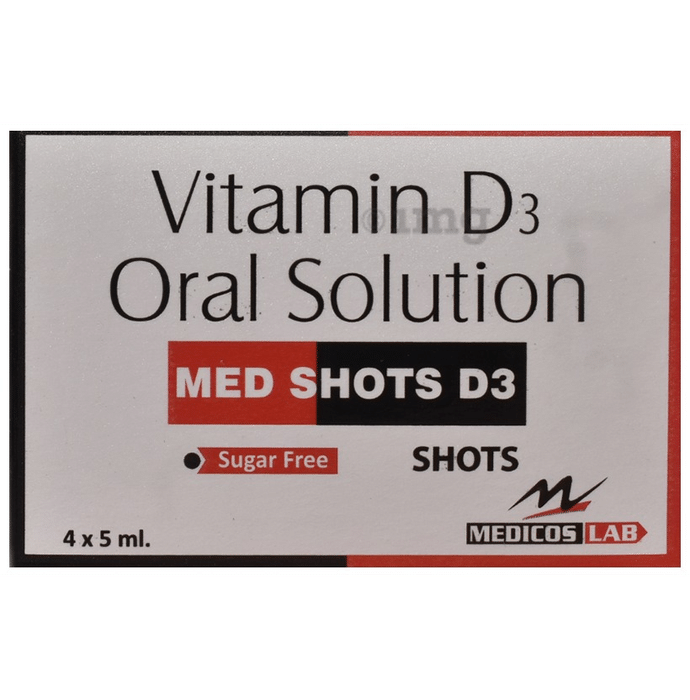 Med Shots D3 Shots (5ml Each) Sugar Free
