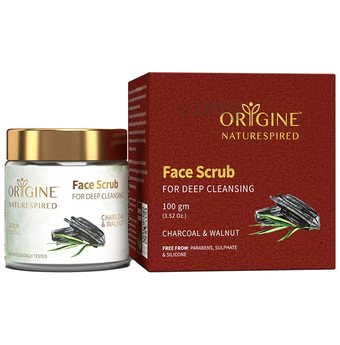 Origine Naturespired Face Scrub Charcoal & Walnut for Deep Cleansing