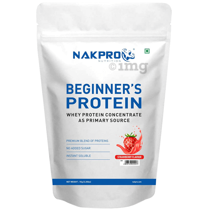 Nakpro Nutrition Beginner's Protein Whey Protein Concentrate (1kg Each) Strawberry