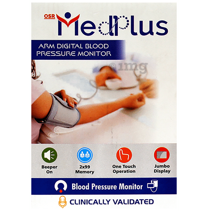 Osr Medplus Arm Digital Blood Pressure Monitor White